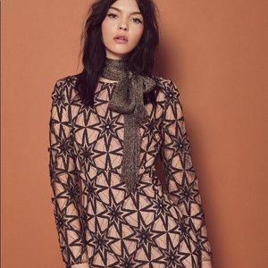 For love & Lemons Metz Party dress in Pecan